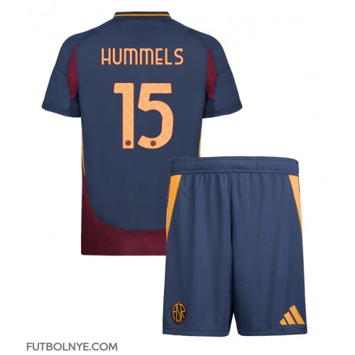 Camiseta AS Roma Mats Hummels #15 Tercera Equipación para niños 2024-25 manga corta (+ pantalones cortos)